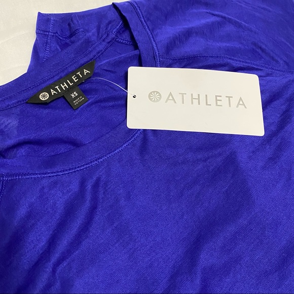 Athleta Pleated Short Sleeve Top Women’s XS NWT - Picture 2 of 11